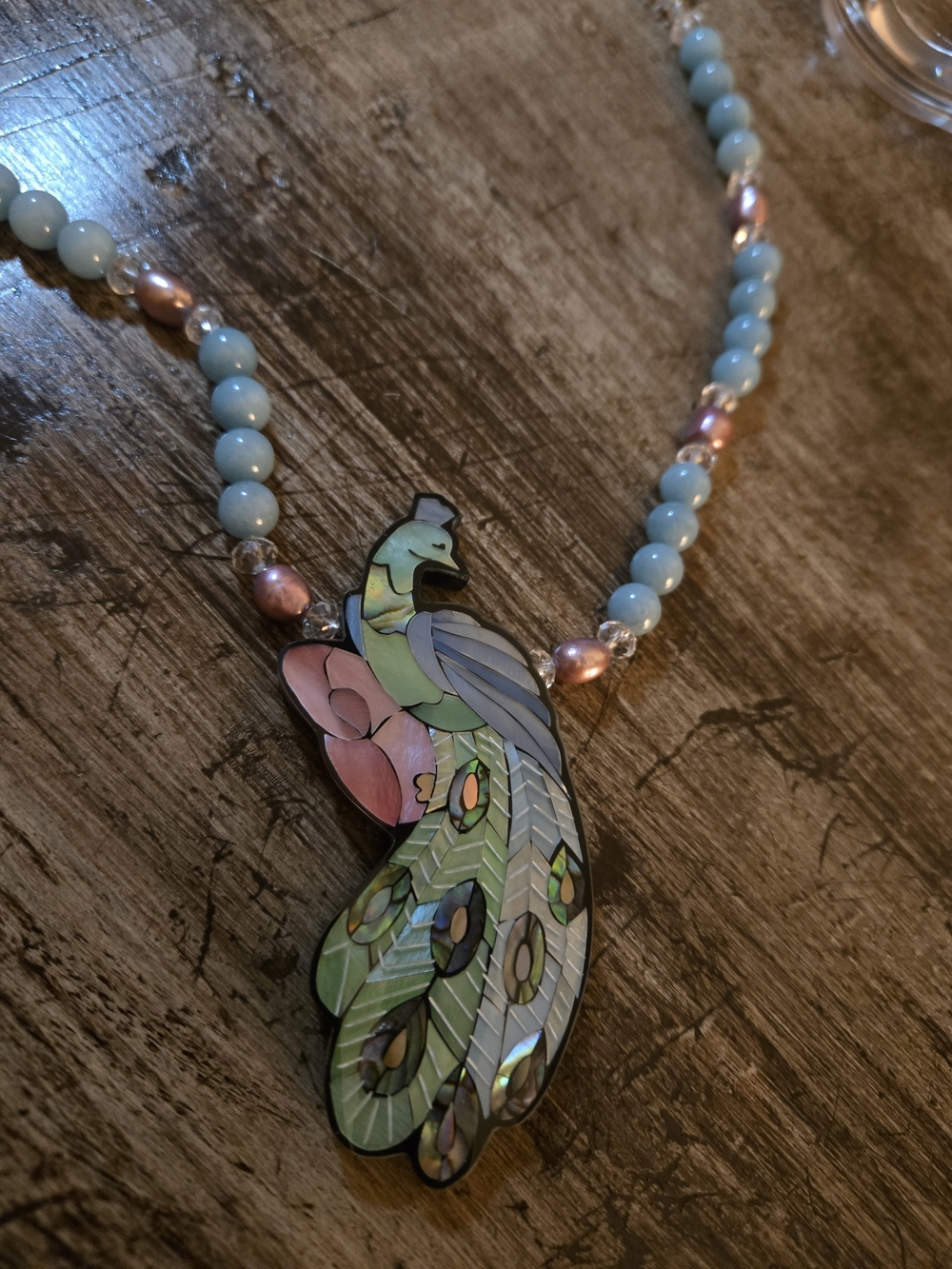 Lee Sands Vintage Peacock Necklace - Picture 7 of 9